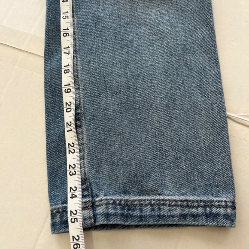 PacSun Women Cargo Jeans Medium Elastic Waist Pull On Straight Leg Utility Denim - Picture 6 of 7